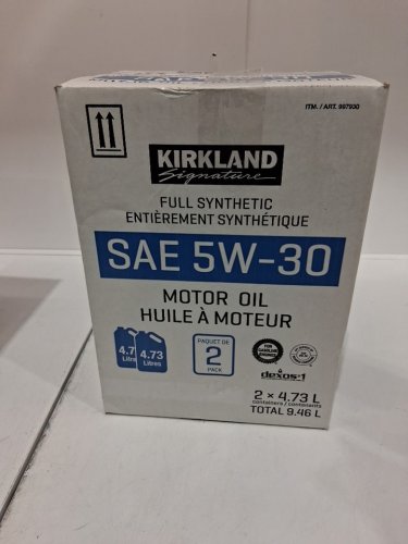 2PK Kirkland Signature Full Synthetic Motor Oil - SAE OW-30 - 4.73l (each) image 2