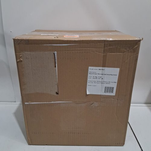 SP Berner Step n' Sort Trash and Recycling Tower with 3 compartments - 70L - Black/Dark Grey (Model: SNS70LT) image 2