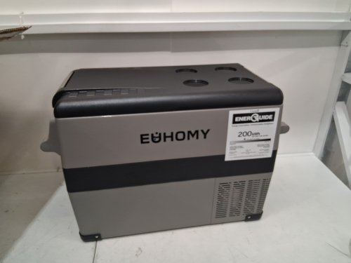 EUHOMY ELECTRIC COOLER CAR REFRIGERATOR WITH BLUETOOTH APP CONTROL - 12V/24V DC - 47QT - BLACK/GREY - (MODEL: CF001-45GR-CAEH) image 3