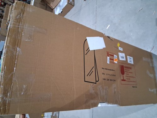 Wayfair Shatterproof arched full length mirror - 65" x 24" - Gold/Brass/Metal (Model: 	‎DS-JZ-YH-LJ-G-65x24) image 2