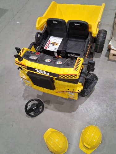 HUFFY Tonka Ride On Dump Truck WITH WORKING DUMP BED Realistic lights and sounds  - 12V - 5MPH - YELLOW (MODEL: 17665) image 2