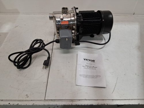 vevor shallow well portable stainless steel sprinkler pump - 3/4HP - Stainless Steel/black (model: ZX11004) image 3