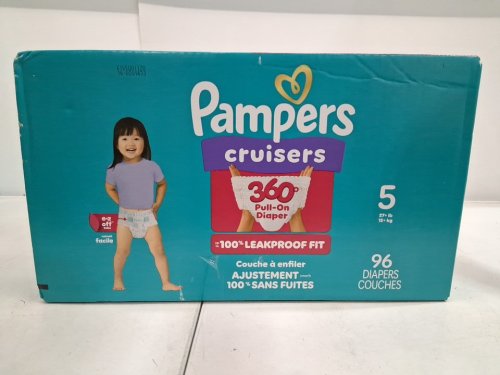 96PK PAMPERS PULL ON CRUISERS 360° 100% leakproof DISPOSABLE BABY DIAPERS - SIZE 5 (27LBS+) image 4