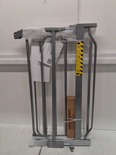 REGALO EASY STEP EXTRA WIDE METAL SAFETY GATE - 30" x 29" to 49" - platinum GREY (MODEL: 1164EPDS) image 3