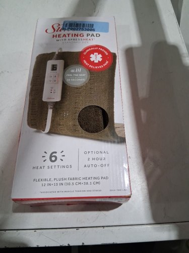 Sunbeam Premium Heating Pad with XpressHeat Technology 6 settings and auto shut-off - Standard Size(12"x15") - Brown (model: 2014-760-cnr) image 2