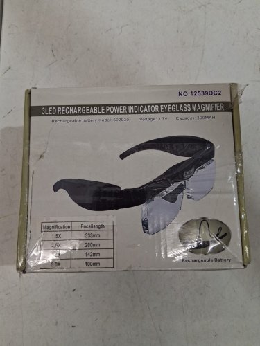 KIMDDO Magnifying Glass with Light and 4 Detachable Lenses - 1.5X to 5X - BLACK/CLEAR - (MODEL:12539DC2) image 4