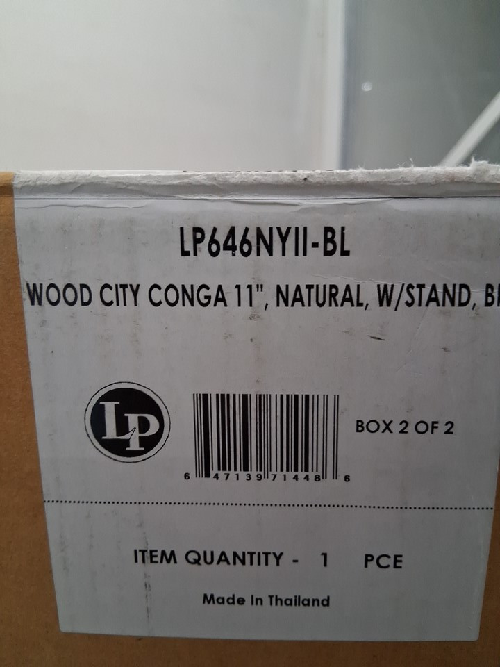 *2 boxes* 2pc LP NATURAL WOOD CITY CONGA drums WITH STAND - 11" - blue (MODEL: LP646NYII-BL) image 15