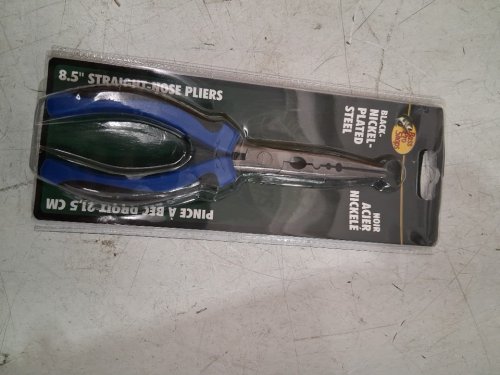 Black nickel plated steel straight nose pliers - 8.5" - blue (model: crp8.5/3052913) image 2