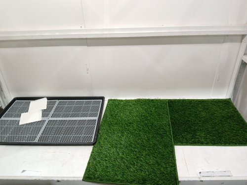 HQ4US 4LEGS Dog Grass Pee Pads for Dogs with Tray - large - 34" x 23" - black/green image 3