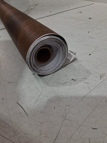 wood grain vinyl - 4FT x ~100FT - dark brown image 4