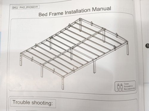 Metal Platform Bed Frame - Full - Black (Model: PHO_OYIO6EHY) image 6