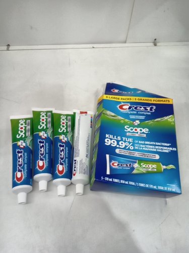 4PK Crest Complete Plus Scope Advanced Active Toothpaste - 170ML/EACH image 2