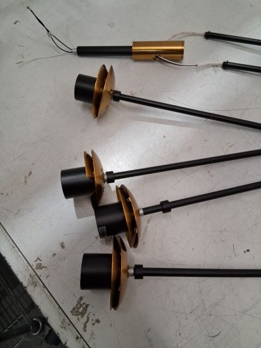 ddlldeshi 6-Light Sputnik Ceiling Light Fixture-mid-century style chandelier-33.46"-black/gold (model: ddl01) image 4