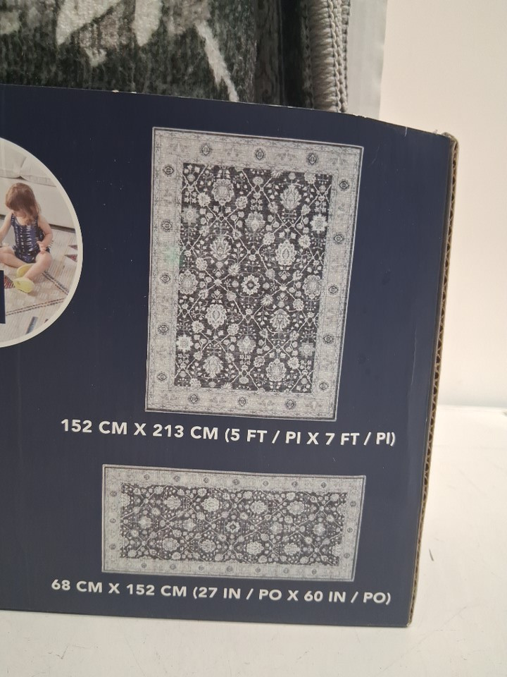 2pc washluxe area rug & runner set  - 5ft x 7ft & 2ft x 5ft - multicoloured (style : 2046294) image 4