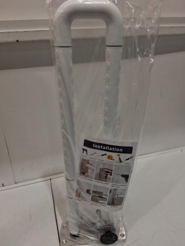 sunzone Handicap Grab Bars for Bathroom - 24" x 7.48" - WHITE image 3