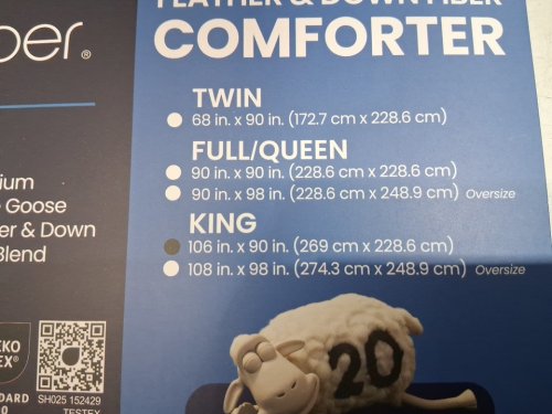 SERTA Goose Feather Down Fiber Cotton Comforter - king - white (model: se003026) image 6