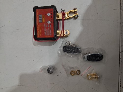 TAINECTC Remote Battery Disconnect Switch with Led Voltage Display - RED image 3
