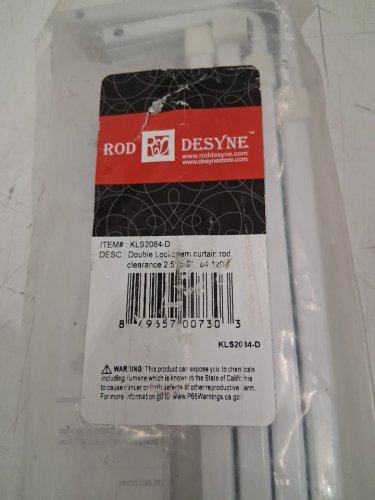 Rod Desyne Double Lockseam Curtain Rod - 84"-120" - White (Model: KLS2084-D) image 4