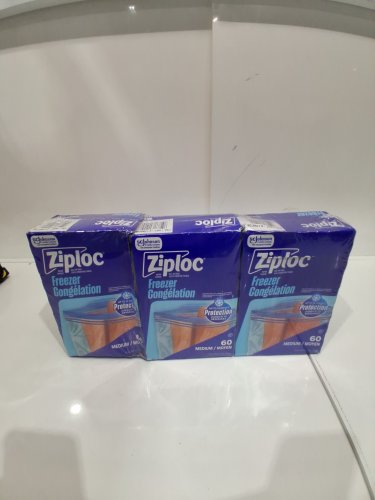 3 (60PK) ziploc freezer bags - clear (model: 1789729) (180 TOTAL) image 2