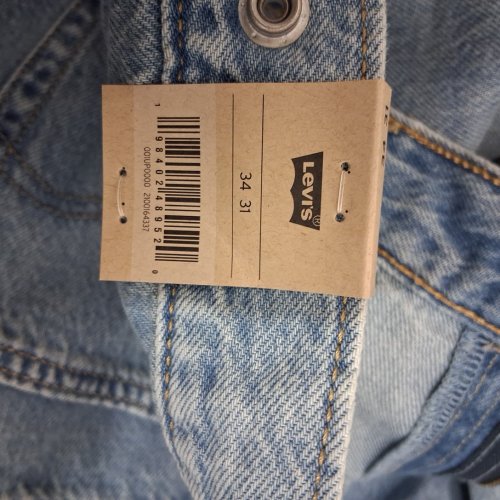 women's levis cinch baggy denim jeans - 34w x 31l - light wash blue image 3