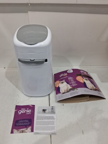 litter genie style cat litter odor control disposal system pail - 18.1" - white (model: ‎I000710) image 3