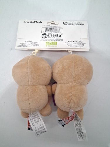 2pc fiesta toy besties magnet heart SLOTH keychains - 5.5" - BROWN/WHITE image 3