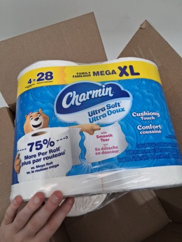 3 (4pk) Charmin Ultra soft mega XL toilet paper - 12 rolls total - WHITE (MODEL: 21068) image 4