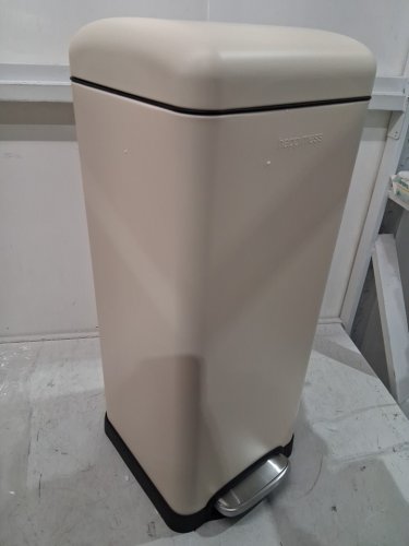 happimess Betty Retro Step-Open Trash Can with Fingerprint Resistant Soft-Close Lid - 30L -  almond/cream (model:HPM1007F) image 6