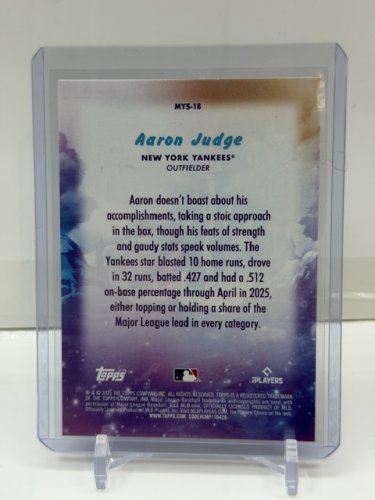AARON JUDGE - 2025 TOPPS MYSTICAL MLB BASEBALL CARD (MYS-18) image 2