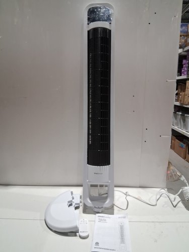 omnibreeze premium 38" Rotating tower fan with wifi CONTROL, 5-SPEEDS & REMOTE - white/BLACK (model: 5333021/dc2313r-g) image 3