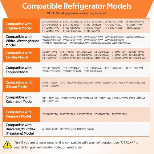 UPGRADED REFRIGERATOR DOOR REPLACEMENT COMPATIBLE WITH SELECT FRIDIDAIRE & KENMORE MODELS - WHITE (MODEL: 297311201) image 2