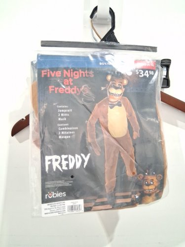 2PC BOYS RUBIES FIVE NIGHTS AT FREDDY'S "FREDDY" COSTUME WITH JUMPSUIT AND MASK - SMALL (4-6) - BROWN (STYLE: 640330) image 2