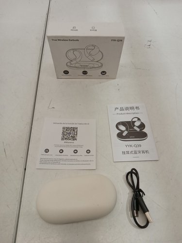 ADYOOM AI LANGUAGE TRANSLATION WIRELESS BLUETOOTH EARBUDS - ON EAR HEADPHONES - off white (MODEL: YYK-Q39) image 2
