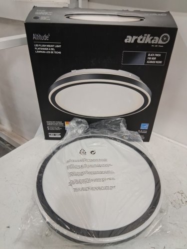 artika altitude dimmable ceiling light Modern Flush Mount - 15" - black (model:1754444) image 3