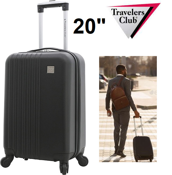 TRAVELERS CLUB COSMO HARDSIDE SPINNER CARRY-ON LUGGAGE - 22" - BLACK (MODEL: TBF-A1620-001) image 2