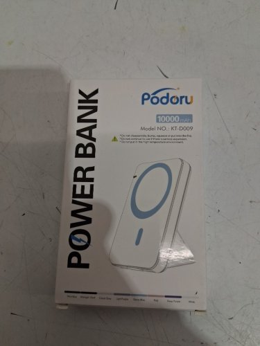 PODORU MAGSAFE WIRELESS POWER BANK WITH FOLDING MAGNETIC STAND - 5W/7.5W/10W/15W - 10000MAH - BLACK (MODEL: KT-D009) image 2