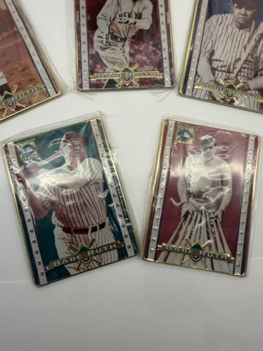 Metallic Impressions Babe Ruth Cooperstown Collection Collector Cards, Special 5-Card Deck image 7