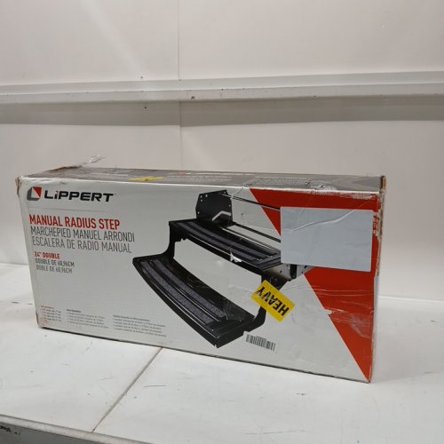 Lippert non-slip 2-steps RV Double Entry Step - 24" Manual Radius - black (MODEL: 432682) image 2