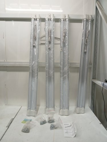 4pk lzhome linkable led shop lights - 4ft 40w 4500lm 5000k - white (model: shop-4p-ca / lsd08-4) image 4