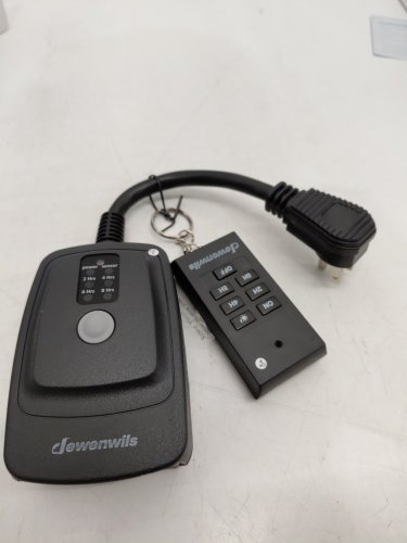 dewenwils outdoor dimmer plug with remote control - black (model: HORD01a1) image 2