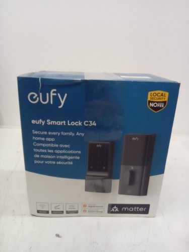 eufy Keyless Entry C34 Smart Door Lock - BLACK\GREY - (MODEL: T85D2J11-5) image 2