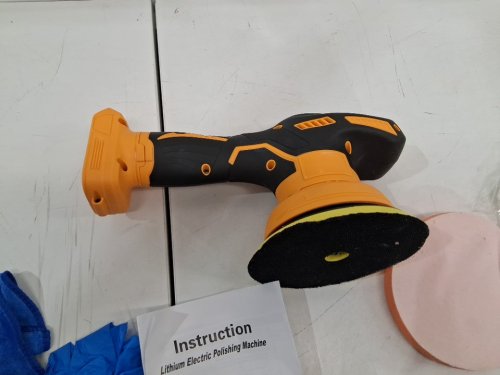 Cordless Car Buffer Polisher Compatible with Dewalt 20V Battery **Tool only** - 6 Variable Speed Up to 5500RPM, for Car Detailing, Polishing, Waxing - yellow image 2