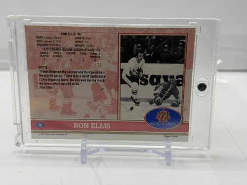 SIGNED RON ELLIS 1991 (HOCKEY CANADA 1972 OLYMPICS) CARD #76 image 4