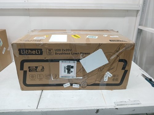 Litheli Cordless Lawn Mower with adjustable height 2x20v battery- 16"- white/Black - (Model: U20LM03-0A220/egt010182) image 2