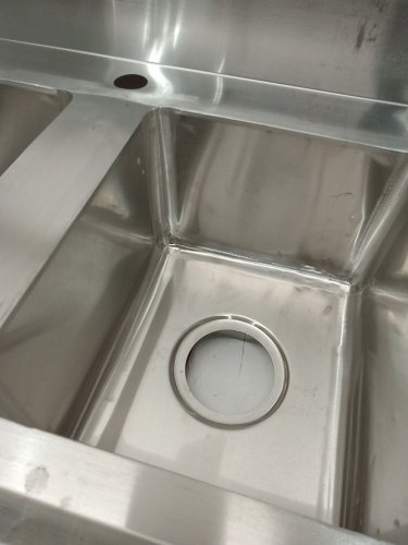 stainless steel 3-compartment commercial sink - 39" x 18" x 35.8" - silver image 5