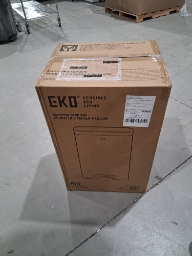 EKO Madison Brushed Stainless Step Trash/garbage Can/bin - 50L - STAINLESS STEEL (MODEL: EK9361MT-50L) image 2