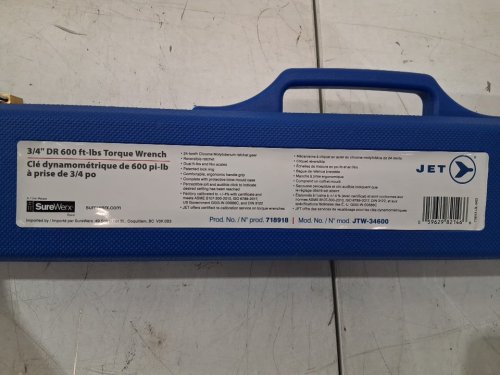 JET TORQUE WRENCH - 3/4" DR 600 FT/LBS - blue (model: JTW-34600) image 8