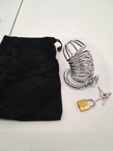 Chastity Device for Male with lock - 50mm - Stainless Steel image 3