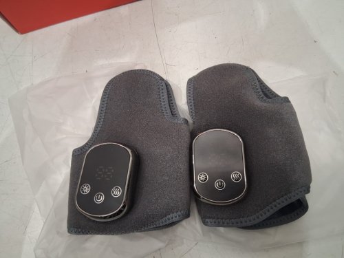 2pk 3-in-1 Portable Cordless Ankle Heating massager Pads for Sprained, Triple Method Ankle Wrap with 3 Vibration Mode - grey image 3