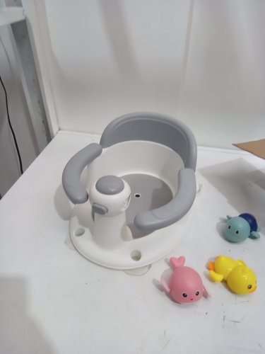 4pc Open Design Bathtub Seat for sitting up with toys - 6-12m - multicolor image 3